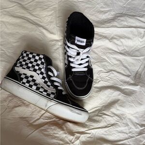 Someone Love These - Vans Sk8-Hi Black and White Checkered Sneakers